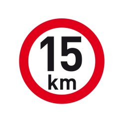 Samolepka reflexná rýchlosť 15 km, priemer 200 mm