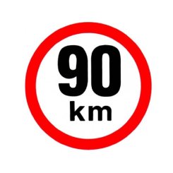 Samolepka reflexná rýchlosť 90 km, priemer 150 mm
