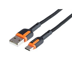 Nabíjací spletený kábel 100 cm, USB > USB-C, MYWAY