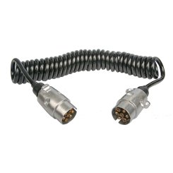Prepojovací kábel špirálový 2 x 7-pin, 7 x 1 mm, AL koncovky, MULTIPA