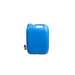 Kanister na vodu 10 l s kovovým kohútikom a zásobníkom na mydlo, modrý